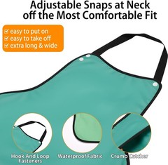 Adult Bibs, 3 Pcs Adjustable Adult Bibs for Men/Women/Elderly Seniors, Waterproo