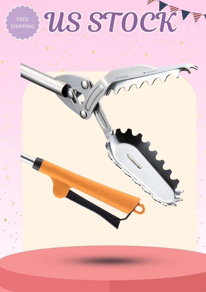 Stainless Steel Grabber Reacher Pickup Tool, Heavy Duty Trash Picker