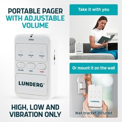 Lunderg Early Alert Bed Alarm Elderly Adults Wireless Sensor Pad/Pager Open Box