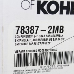 Kohler Components Grab Bar – Brushed Bronze 78387-2MB 24″ New Open Box