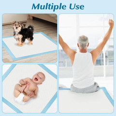 100 Count 22” X 22” Super Absorbency Disposable Underpads, Leakproof Quick Dryin