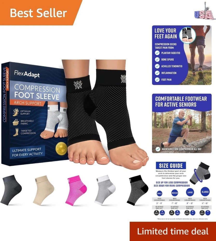 Compression Socks for Plantar Fasciitis & Achilles Tendonitis Relief – Pair o…