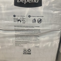 56 Count Depend Real Fit Adult Disposable Underwear for Men S/M