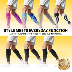 CAMBIVO 3 Pairs Calf Compression Sleeve for Women Men – XX-Large, Black