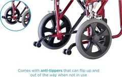 NOVA 332 Lightweight Transport Chair with Detachable Arms, Hand Brakes and…