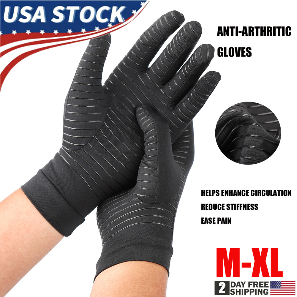 Compression Arthritis Gloves Full Finger Copper Infused for Joint Pain Relief