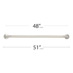 48″ Wall Mount Grab Bar, 1 ¼“ Diameter, Concealed Flanges, ADA 48 Inch