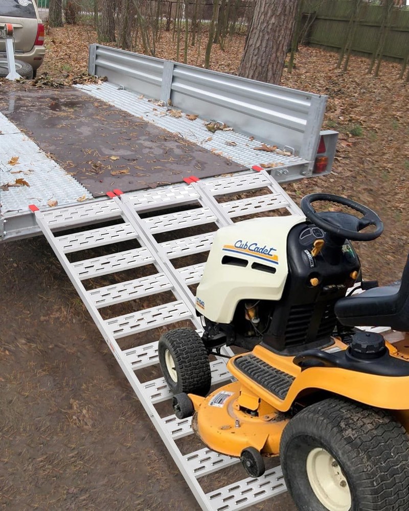 Aluminum Tri-Fold Motorcycle/ATV Loading Ramp 1500LB Rust-Resistant 76x50in