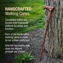 Brazos Twisted Oak Walking Cane, Handcrafted Wood Cane, Wooden Walking Canes for
