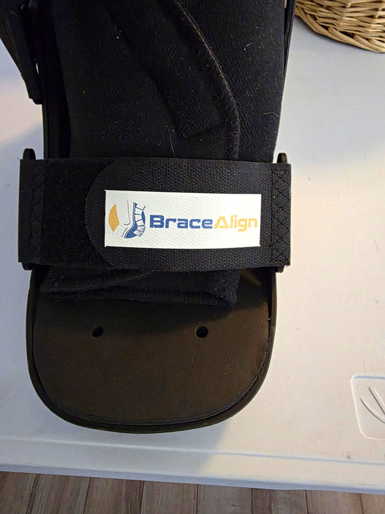 Brace Align Adjustable Orthopedic Ankle/Foot Brace Boot, Black, Size L