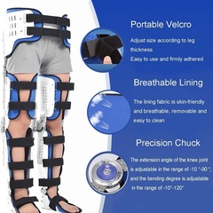 HKAFO Orthopedic Padded Adjustable Hip Knee Ankle Foot orthosis Support