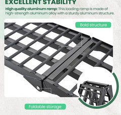 10FT Motorcycle Ramp 1500LBS Truck Loading Ramp ATV UTV Dirt Bike Mower