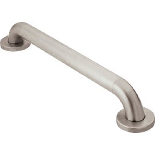 (6)-Moen Home Care 18 In. Concealed Screw ADA Grab Bar, Peened R8918P