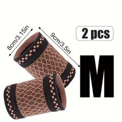 4 PCS Copper Sports Wrist Band Brace Wrap Adjustable Support Strap Carpal Tunnel
