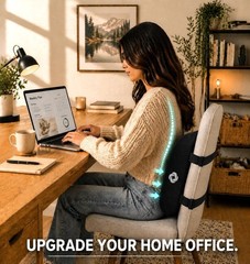 Lumbar Support Pillow for Office Chair & Car – Memory Foam Back Cushion, Improve