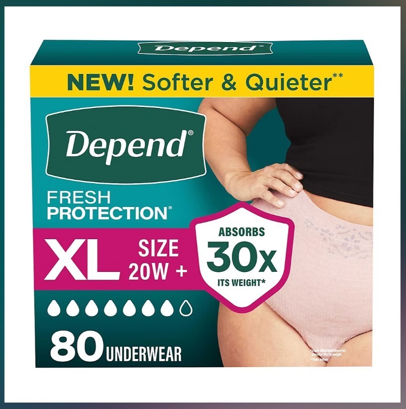 Depend Fresh Protection Bladder Leak Protection for Women – Size: XL – 84 count