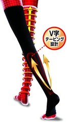 Slim Walk Medical Lymph Night Socks Long Type Black M-L(23-25cm) Size
