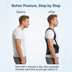 Posture Corrector Back Brace S/M Adustable Upper Lower Back Shoulder Support