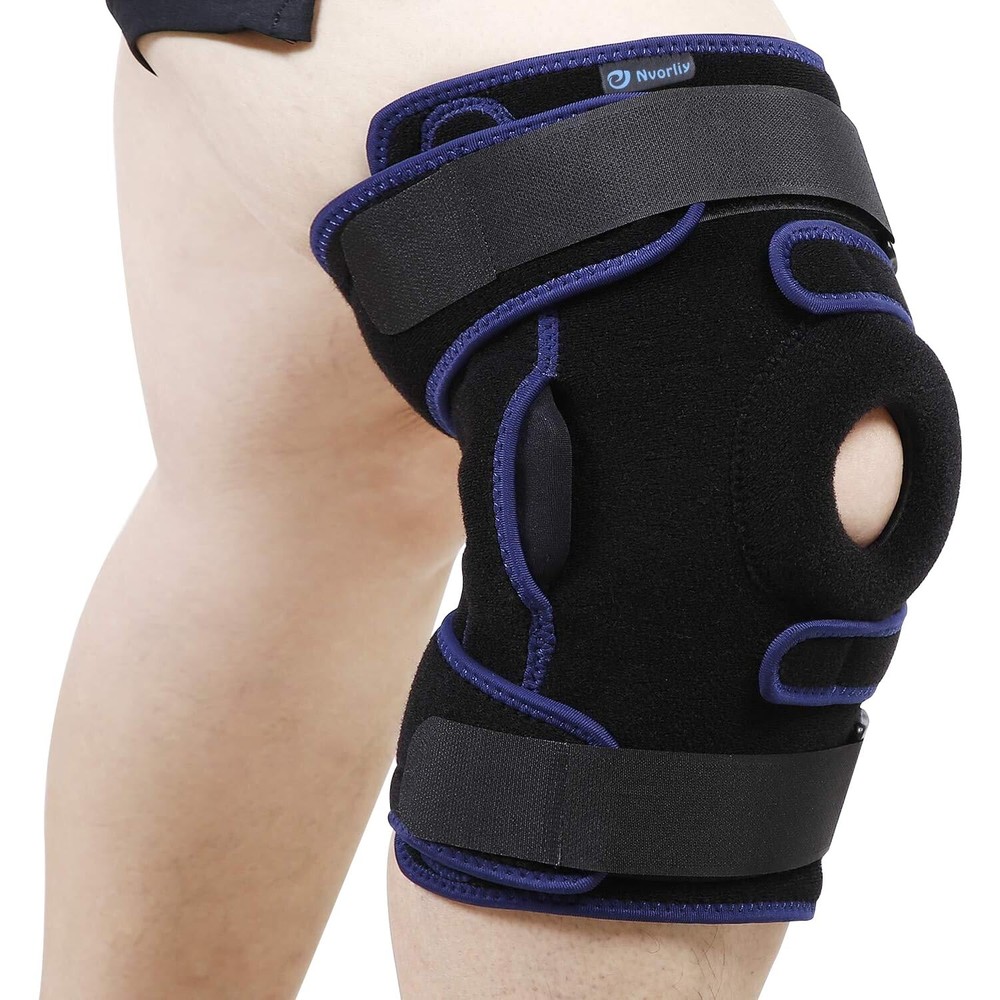 Nvorliy Plus Size Hinged Knee Brace Dual Strap Patellar Stabilization -MEDIUM