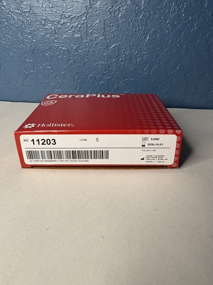 1 Box of 5 Hollister CeraPlus 11203 2-piece Ostomy Skin Barriers 2 1/4″ EXP 2030