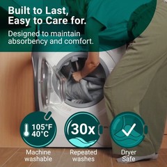 Washable Protective Underpad for Incontinence, XL, Maximum Absorbency