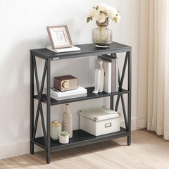 Mahancris 31.5 Sofa Table Industrial Console Table 3-Tier Narrow Sofa Table