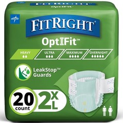 Extra+ Adult Diapers, Disposable Incontinence Briefs, Leak-Proof Diaper, Abso…