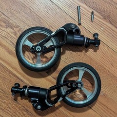 Quickie Q7 Wheelchair Frog Legs Caster Suspension Forks and Wheels Set