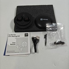 Medline Rechargeable OTC Hearing Aids in-Ear 4 Modes 20hr Battery Life Bluetooth