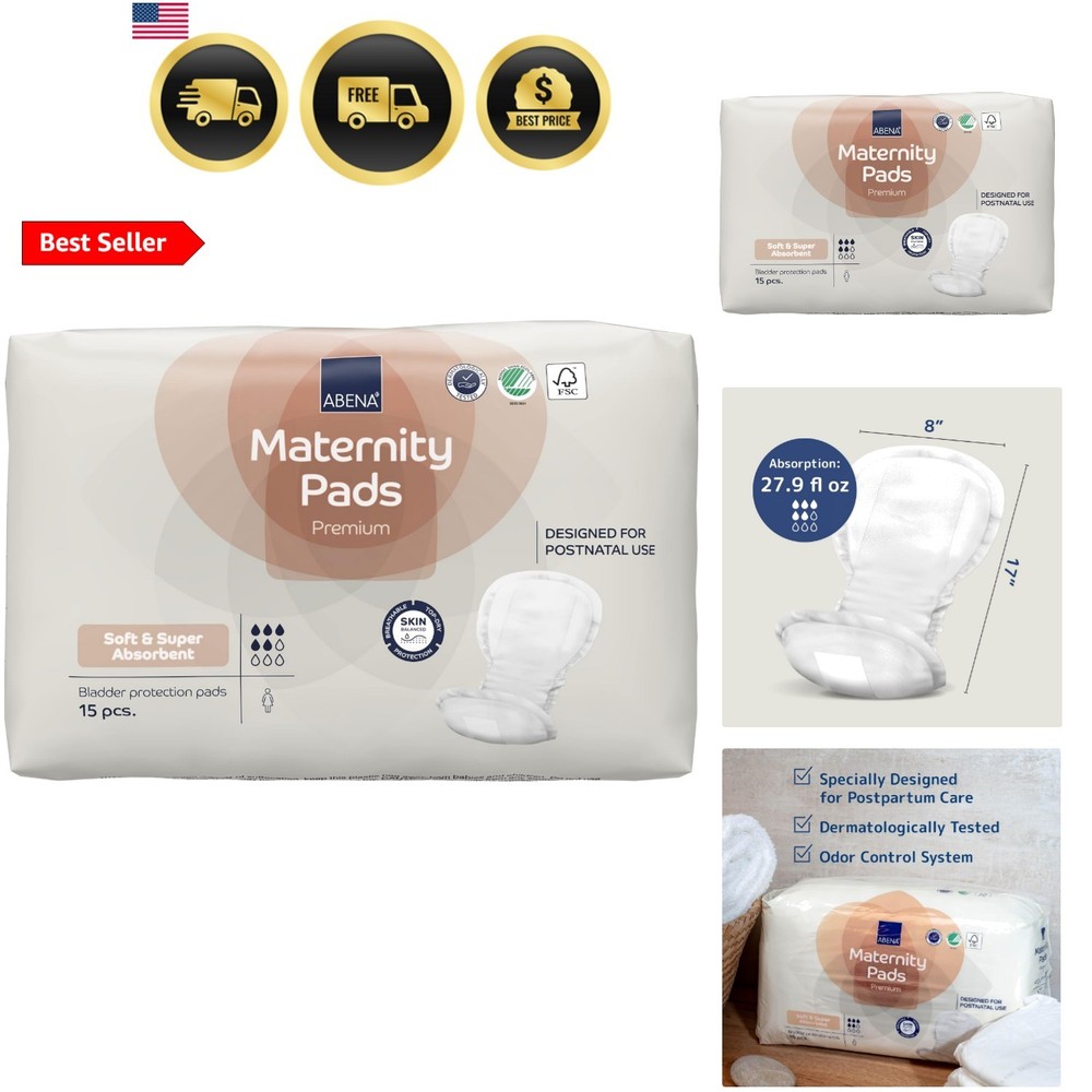 Maternity Pads for Postpartum and After-Delivery Incontinence, Super Absorpti…