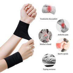 Wrist Compression Sleeve (4PCS), Soft Wrist Brace Wrist Bands for Tendonitis,…
