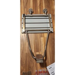 Wall Mounted Folding Shower Seat Bench Stainless Steel Frame 350 lb Capacity