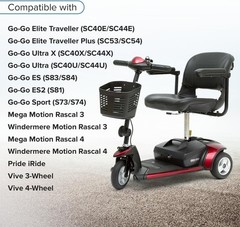 Anti-Tip Wheel Assembly for Go-Go, Pride, and Vive Mobility Scooters WHLASMB1547