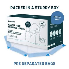 Commode Liners – Value Pack 100 Count Universal Fit – Medical Grade Bedside L…