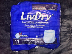 LIVDRY PROTECTIVE UNDERWEAR XXX-LARGE Liv Dry UNISEX Extra Absorb XXXL 11 Diaper