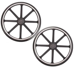 new pr 24″ x 1″ DRIVE Medline Wheelchair Rear Wheels Solid Tires 8 Spoke 12mm ID