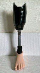 Bulldog TCA-1S Below Knee Prosthetic Leg Left Foot Size 26 Carbon Fiber Socket