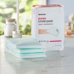 McKesson Super Disposable Underpad Fluff / Polymer 23X36″ UPMD2336 10 pads