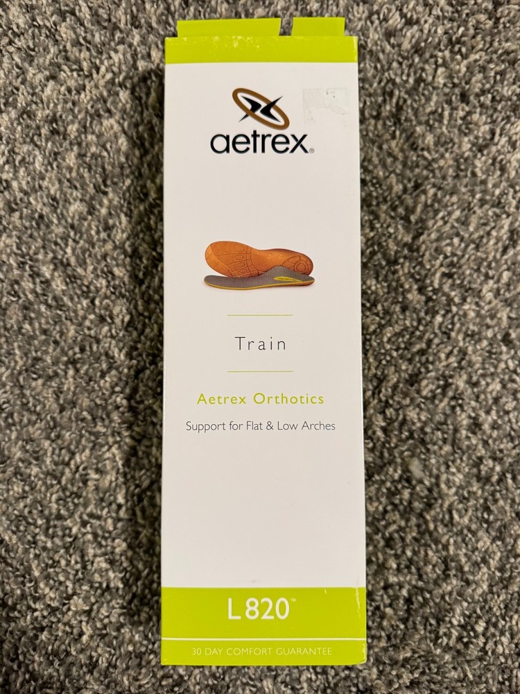 NEW Aetrex L820 Women’s Size 5 Train Orthotic Insoles – For Flat & Low Arches