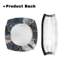 Black Marble Walker Seat Cover and Backrest Cushion Removable Stretchable Dri…