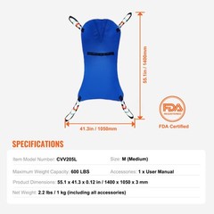 Universal Full Body Patient Lift Sling XL-Size Patient Lift Medical Sling