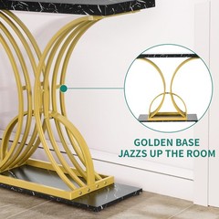 Yitahome Gold Console Table Modern Sofa Table For Living Room Hallway 40 Inch