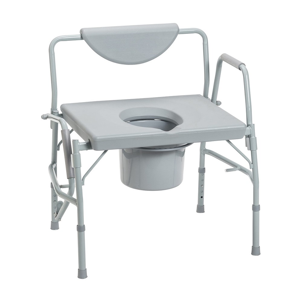 Drive Medical Deluxe Bariatric Drop-Arm 1,000 Pound Weight Capacity, Grey