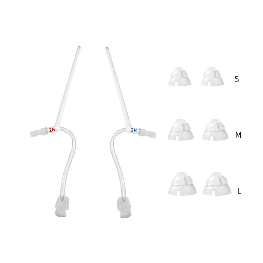 3 Pair Ear Domes + L+R Ear Tube For Jinghao D59/D59C Hearing Aids Replacement