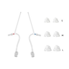 3 Pair Ear Domes + L+R Ear Tube For Jinghao D59/D59C Hearing Aids Replacement