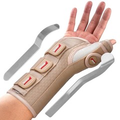 FEATOL Carpal Tunnel Wrist Brace Small/Medium(Pack of 1), Right Hand-Beige
