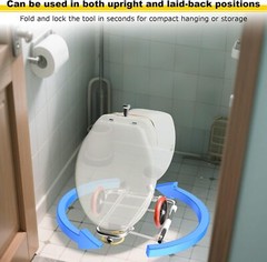 Toilet Installation Jack，Stainless Steel Foldable Toilet Cart Jack with Position