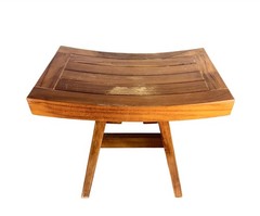 Solid Teak Shower Bench 18″ AquaTeak Asia Bathroom Seat
