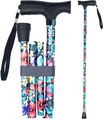 250 Pounds Walking Cane Printed Folding Cane, Adjustable Walking Cane for Women,