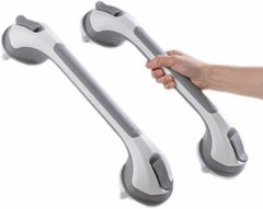 Armrest bar 2-piece set Suction cup detachable armrest, waterproof, gray
